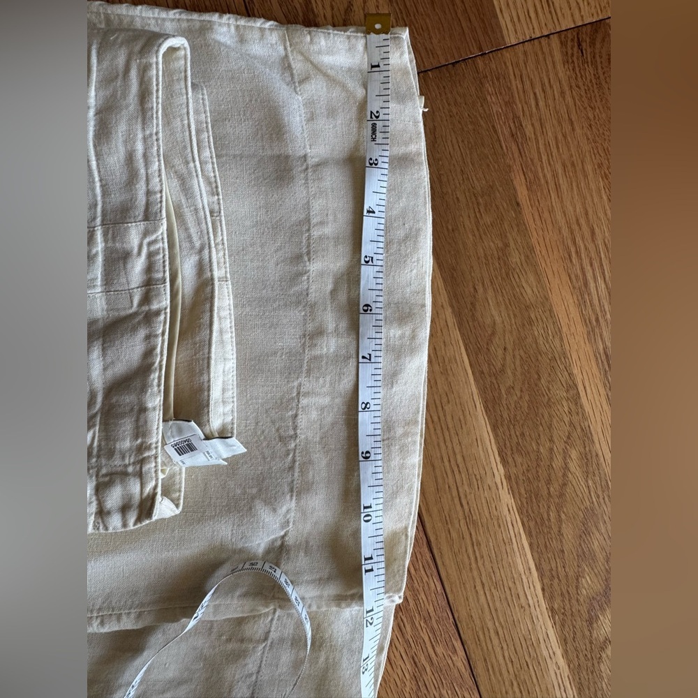 J. Jill Ivory Wide Leg Linen-Blend Pants - Picture 9 of 10